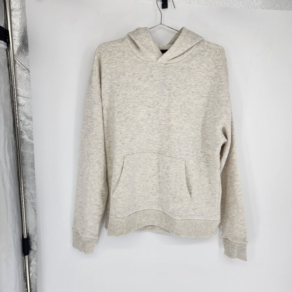 The‎ Commons Men's Light Grey Medium Favorite Fleece Relaxed Fit Crop Hoodie NWT